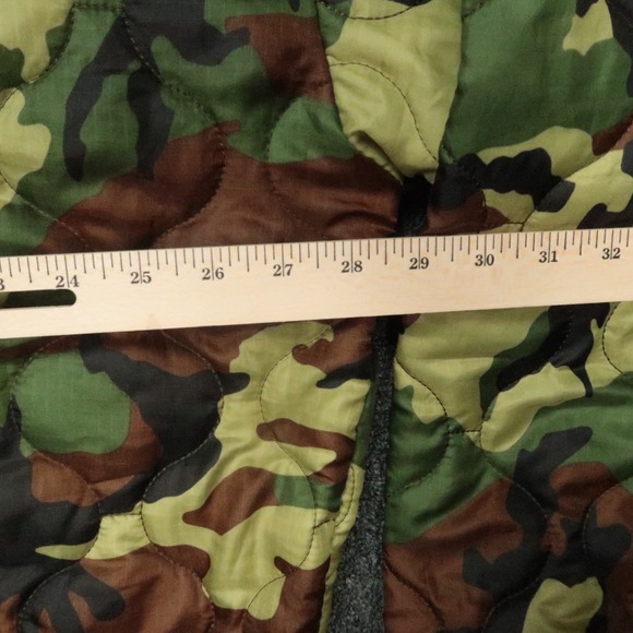 Zero Foxtrot Jacket Mens XXL Green Brown Woodland Camo Pullover Pockets Quilted - Picture 6 of 8